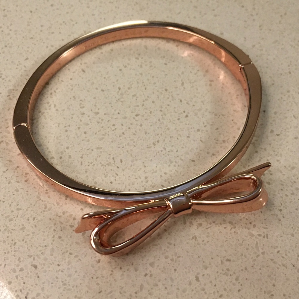 Rose gold Kate Spade bow bangle bracelet